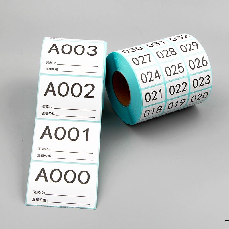 Live self-adhesive label sticker